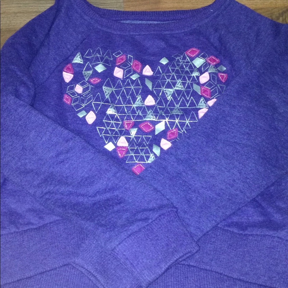 A purple sweatshirt